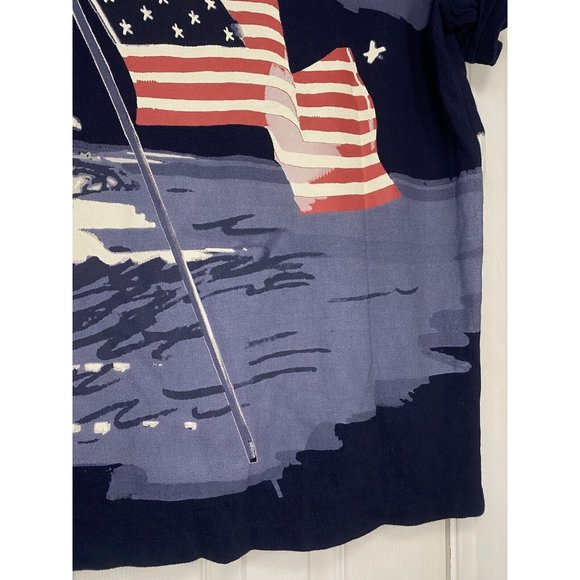 Polo Ralph Lauren Short Sleeve Polo Shirt Nautical Captain Sailor Bear Blue 2XL - Picture 14 of 15